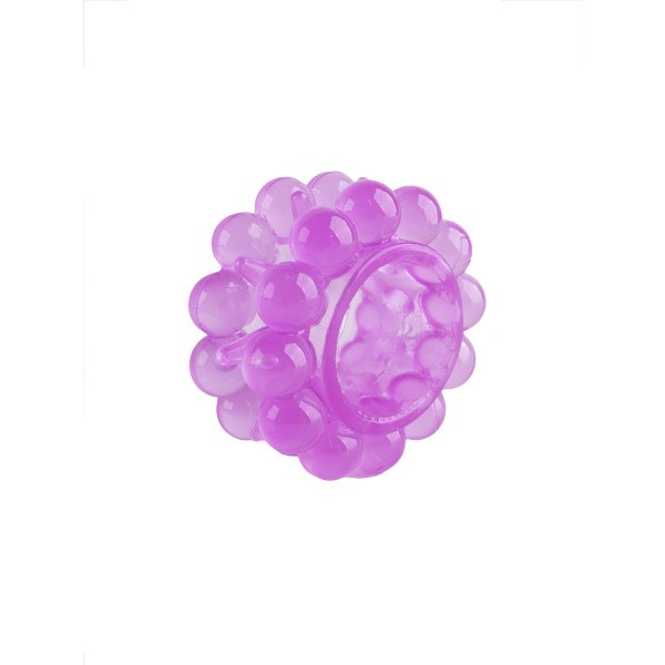 Лиловое эрекционное кольцо с 2 рядами стимулирующих шариков