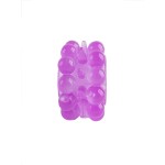 Лиловое эрекционное кольцо с 2 рядами стимулирующих шариков