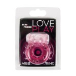 Розовое эрекционное виброкольцо с бабочкой