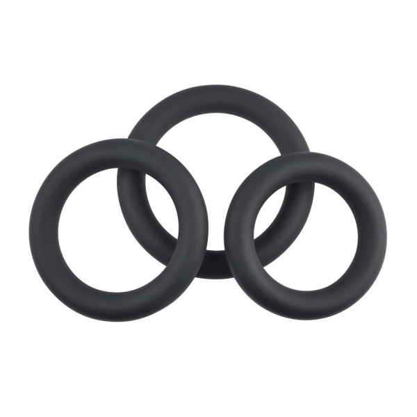 Набор из 3 черных эрекционных колец 3 Ring Circus