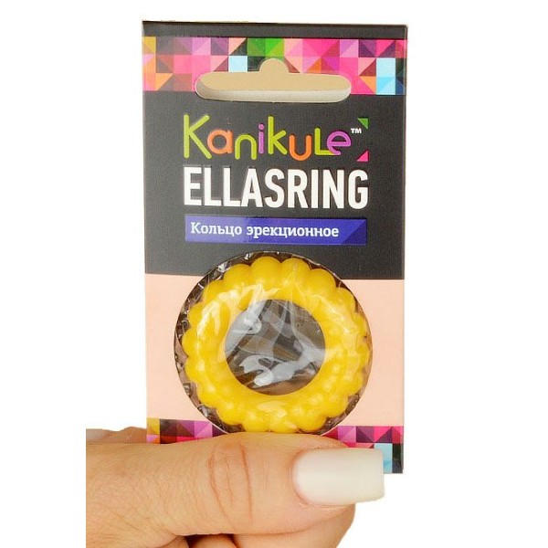 Цветное рельефное эрекционное кольцо Ellasring