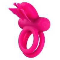 Розовое эрекционное виброкольцо Silicone Rechargeable Dual Butterfly Ring Розовое эрекционное виброкольцо Silicone Rechargeable Dual Butterfly Ring