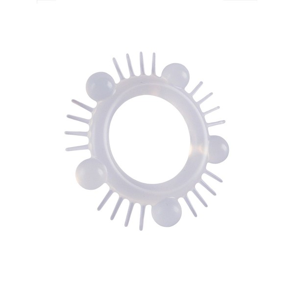 Эластичное эрекционное кольцо с шишечками и шипами