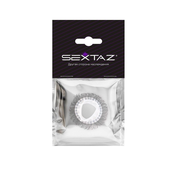 Эластичное эрекционное кольцо с длинными черными «ресничками»