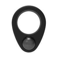 Черное эрекционное кольцо Cockring Single Weight