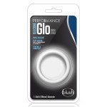 Белое люминесцентное эрекционное кольцо Silicone Glo Cock Ring