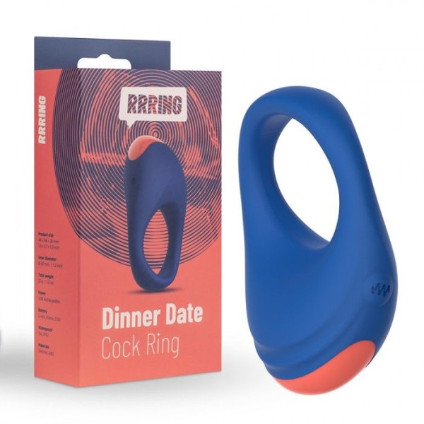 Синее эрекционное кольцо RRRING Dinner Date Cock Ring