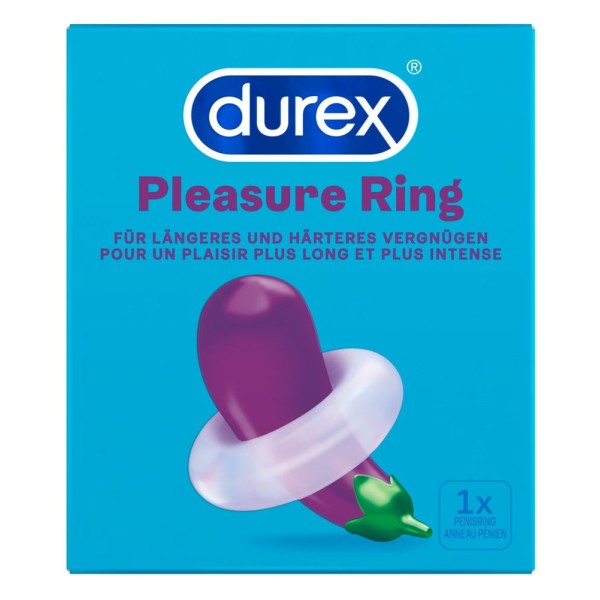 Прозрачное эрекционное кольцо Durex Pleasure Ring