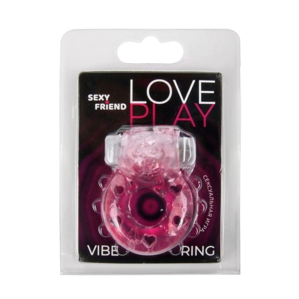 Розовое эрекционное виброкольцо в форме зайчика