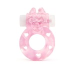 Розовое эрекционное виброкольцо в форме зайчика