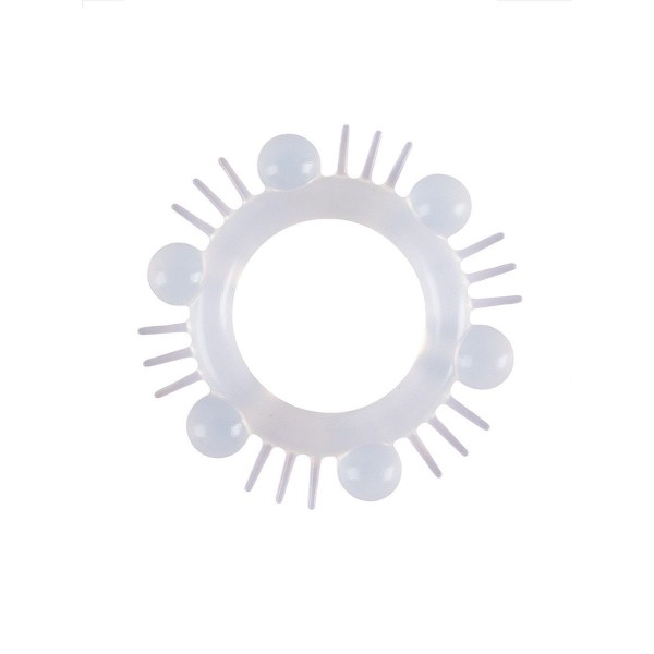 Эластичное эрекционное кольцо с шипиками и шариками