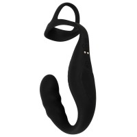 Черное эрекционное кольцо со стимуляцией промежности и анальной пробкой Cock Ring with RC Prostate Plug Черное эрекционное кольцо со стимуляцией промежности и анальной пробкой Cock Ring with RC Prostate Plug