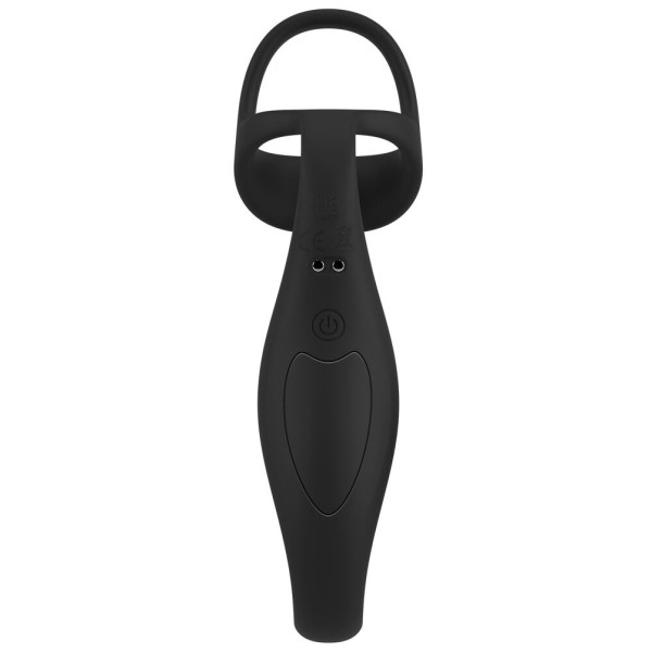 Черное эрекционное кольцо со стимуляцией промежности и анальной пробкой Cock Ring with RC Prostate Plug Черное эрекционное кольцо со стимуляцией промежности и анальной пробкой Cock Ring with RC Prostate Plug