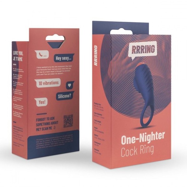 Синее эрекционное кольцо RRRING One Nighter Cock Ring