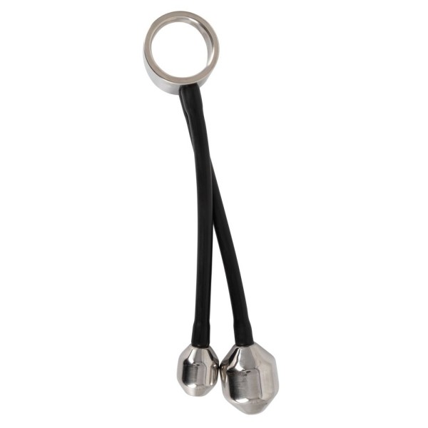 Эрекционное кольцо с 2 фигурными подвесами Heavy Gear cock ring ass plugs