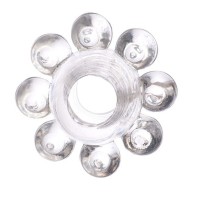 Прозрачное гелевое эрекционное кольцо-цветок Прозрачное гелевое эрекционное кольцо-цветок