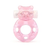 Розовое эрекционное виброкольцо в форме мишки Розовое эрекционное виброкольцо в форме мишки