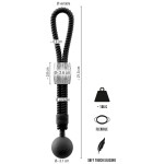 Черное эрекционное лассо с шариком-утяжелителем Heavy Rope