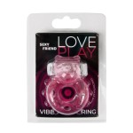 Розовое эрекционное виброкольцо в форме мишки