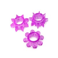 Набор из 3 лиловых эрекционных колец различной формы Набор из 3 лиловых эрекционных колец различной формы