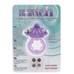 Фиолетовое эрекционное кольцо с вибрацией и рельефным язычком NUBBY CLITORAL PROBE COCKRING