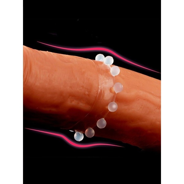 Эрекционное кольцо со стимулирующими шариками сверху и снизу