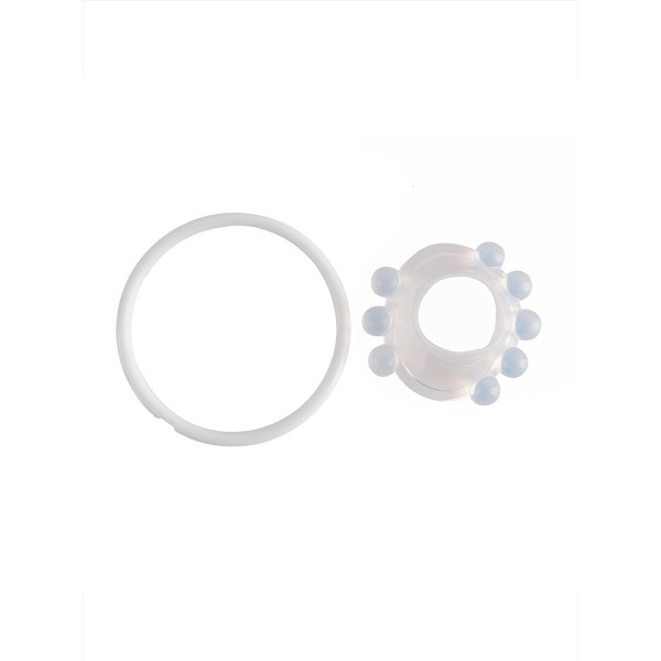 Эрекционное кольцо со стимулирующими шариками сверху и снизу