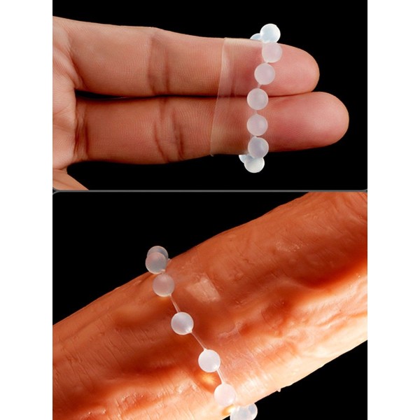 Эрекционное кольцо со стимулирующими шариками сверху и снизу