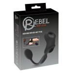 Черное виброкольцо с анальной пробкой Cock Ring with RC Butt Plug Черное виброкольцо с анальной пробкой Cock Ring with RC Butt Plug