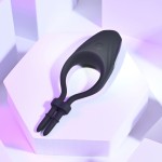 Черное эрекционное вибролассо Perfect Fit