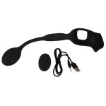Черное виброкольцо с анальной пробкой Cock Ring with RC Butt Plug Черное виброкольцо с анальной пробкой Cock Ring with RC Butt Plug