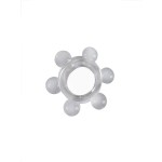 Прозрачное эластичное эрекционное кольцо с 6 шариками