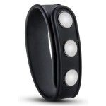 Черное эрекционное кольцо на кнопках