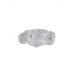 Прозрачное эластичное эрекционное кольцо с 6 шариками