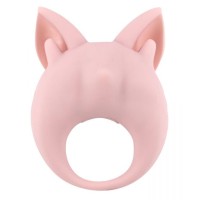 Нежно-розовое перезаряжаемое эрекционное кольцо Kitten Kiki