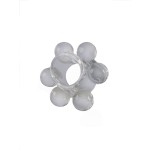 Прозрачное эластичное эрекционное кольцо с 6 шариками