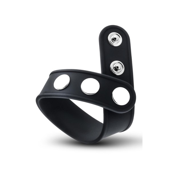 Черное эрекционное кольцо на кнопках