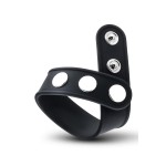 Черное эрекционное кольцо на кнопках