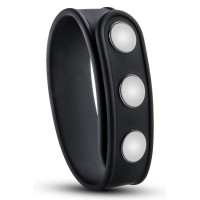 Черное эрекционное кольцо на кнопках Черное эрекционное кольцо на кнопках