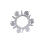 Прозрачное эрекционное кольцо с шариками и шипами