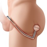 Кольцо на пенис с анальным стимулятором Stainless Steel Anal Hook Cock Ring