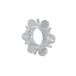 Прозрачное эрекционное кольцо с шариками и шипами