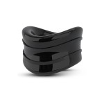 Черное эрекционное кольцо на мошонку Beef Ball Stretcher Snug