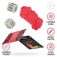 Эротический набор для двоих «Территория соблазна»: веревка, кубики и карты Эротический набор для двоих «Территория соблазна»: веревка, кубики и карты