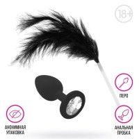 Набор для двоих «Интим»: анальная пробка и пуховка Набор для двоих «Интим»: анальная пробка и пуховка