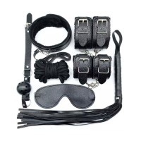 Большой БДСМ-набор из 7 предметов в черном цвете