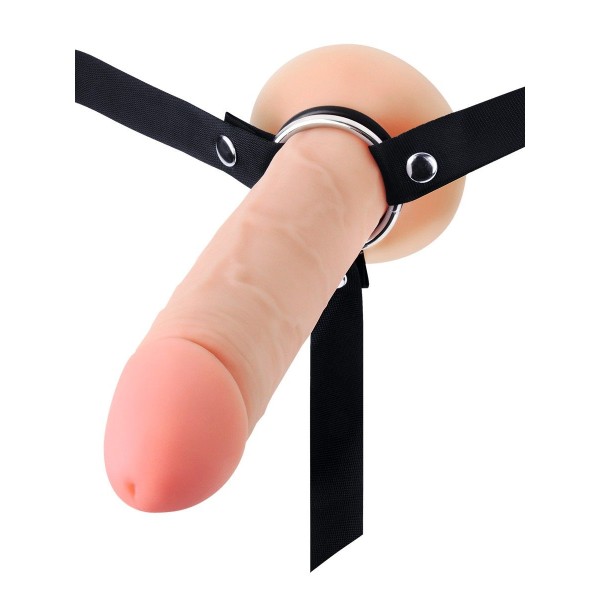 Мужской полый страпон на регулируемых ремешках - 22 см.