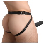 Черный полый страпон с вибрацией 2’’ Erection 28X Smooth Vibrating Silicone Penis Sheath