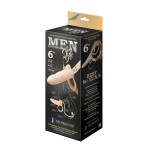 Телесный фаллопротез MEN STYLE с анальным стимулятором - 17,5 см.