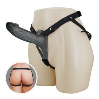 Черный полый мужской страпон London - 16,8 см. Черный полый мужской страпон London - 16,8 см.